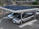 Système en aluminium de parking de parking photovoltaïque de panneau solaire de 4 colonnes